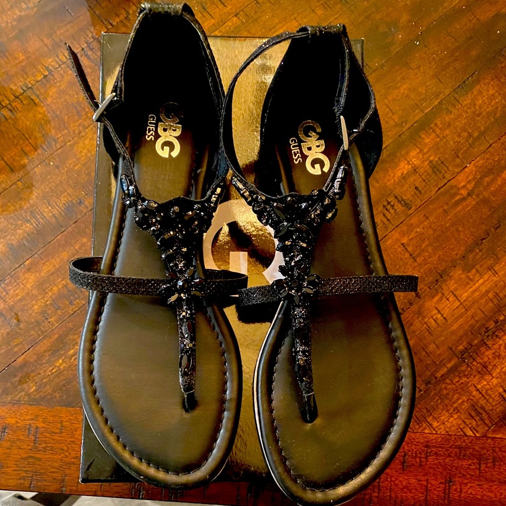 Black Guess Sandals